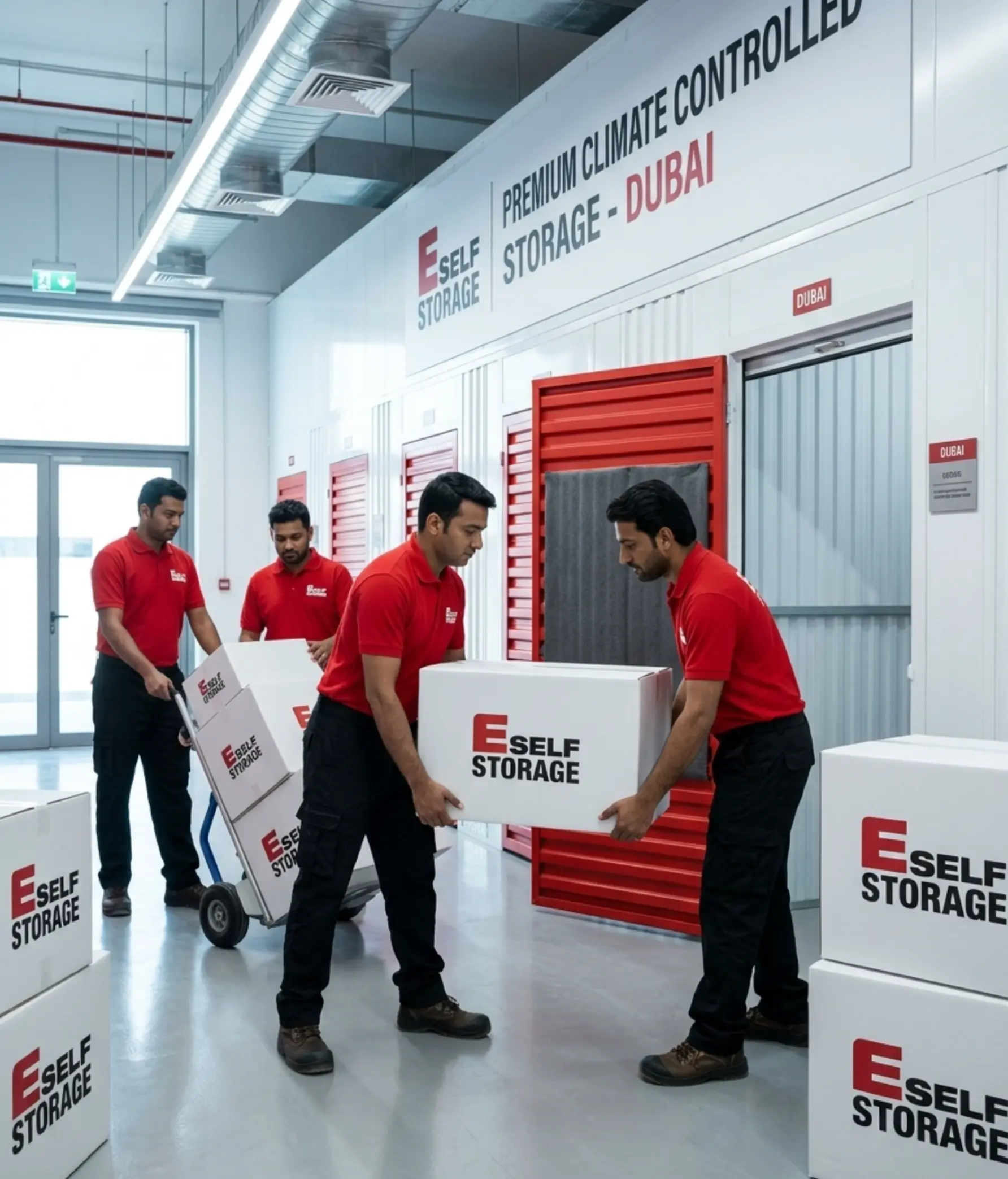 Climate-controlled storage units in Dubai 18-24°C