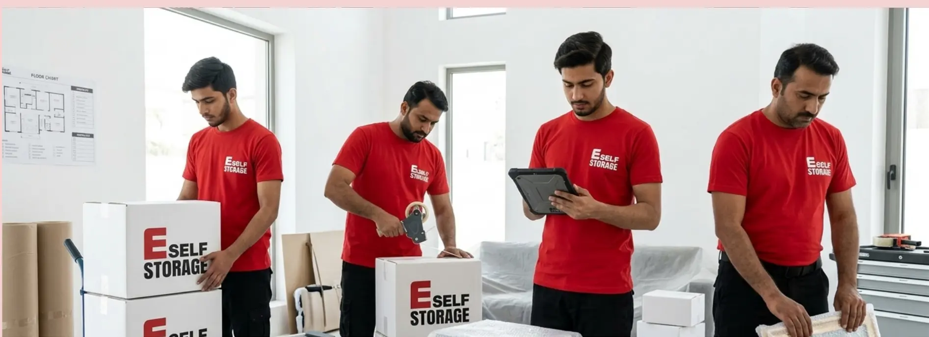 Business inventory in warehouse